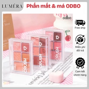 Phấn Mắt Kèm Má Hồng ODBO ODS04 5 Ô Eye Blush Crush Palette Mịn Lì Lâu Trôi Màu Chuẩn Nội Địa Thái Lan 6g