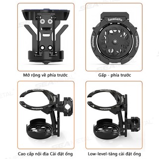 SEAMETAL Có Thể Gập Lại Bàn Xoay Xe Máy Cốc Giá Đỡ Nhựa Loại CNC Chống Rung Nước Giá Đỡ Ấm Siêu Tốc Phụ Kiện Sửa Đổi