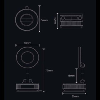 Giá đỡ điện thoại di động hút từ tính 360° Xoay cho gia đình và ô tô | BigBuy360 - bigbuy360.vn