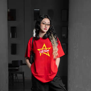 Áo Thun NGỐ TEE Việt Nam Cờ Đỏ Sao Vàng Chất Vải Cotton 100 Form Áo Rộng Rãi Thoáng Mát