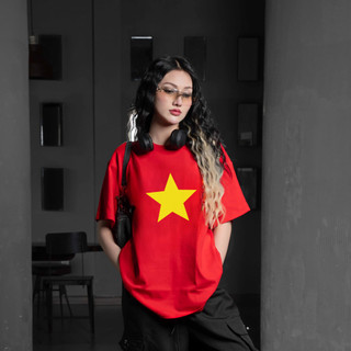 Áo Thun NGỐ TEE Cờ Đỏ Sao Vàng Tinh Thần Dân Tộc Việt Nam Chât Vải Cotton 100 Thoáng Mát Cao Cấp