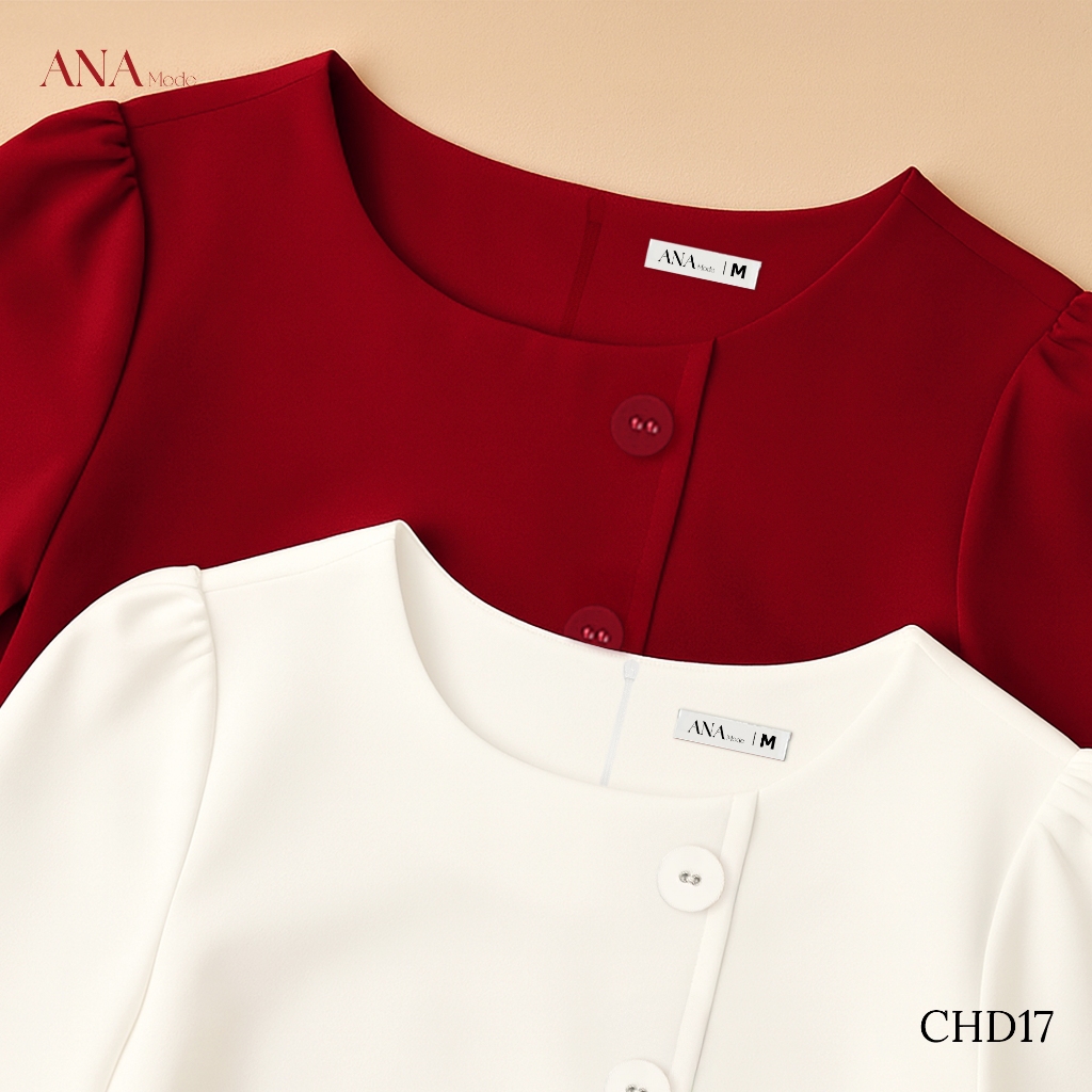 Áo Kiểu Công Sở Nữ ANA Mode Chất Liệu Cotton Lạnh Thanh Lịch Đi Tiệc Quà Tặng Mẹ AK25CHD17