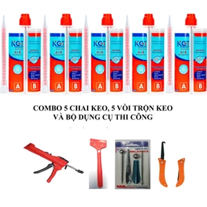Combo 5 chai keo (TẶNG Súng bơm keo và bộ dụng cụ thi công)