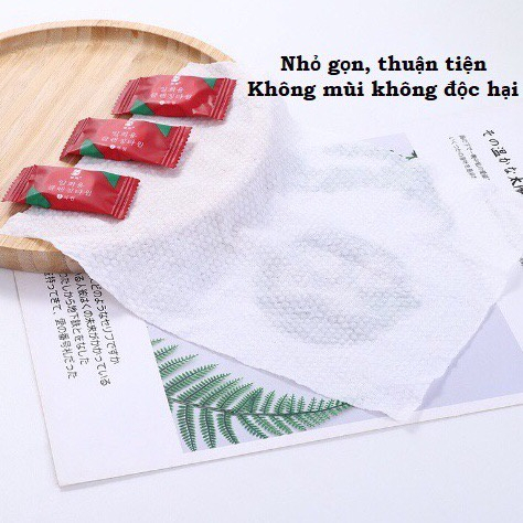 Set 5 Viên Khăn Lau Mặt Dạng Nén Dày Dặn Thấm Hút Tốt
