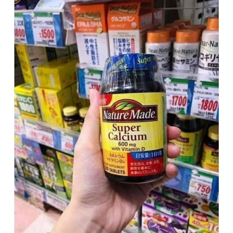 Viên uống Nature Made Super Calcium bổ sung Canxi; Vitamin D Nhật bản Hộp 120 viên.