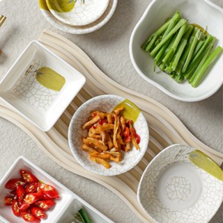 Bát Nước Chấm Phíp ( Melamine A5 ) Hoa Văn Hình Lá Tre Dùng Cho Nhà Hàng Khách Sạn 0040