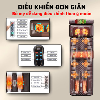 Đệm massage toàn thân, nệm massage tại nhà, ghế massage  Rowanto M08 Max phục hồi giảm đau nhức hỗ trợ tuần hoàn máu