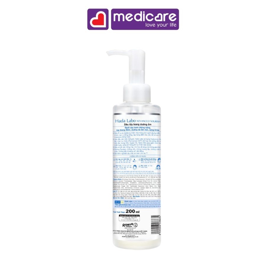 Dầu tẩy trang HADA LABO Advanced Nourish Hyaluronic Acid cleansing oil 200ml