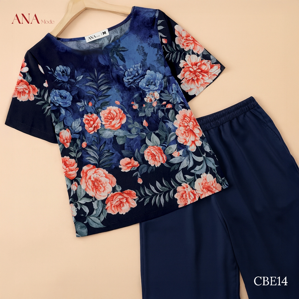 Đồ Bộ Form Rộng Trung Niên ANA Mode Chất Liệu Lụa Mango Thanh Lịch Ở Nhà Quà Tặng Mẹ DB25CBE14