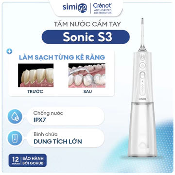 Tăm nước UNIQ Sonic S3 máy tăm nước mini vệ sinh răng miệng tam nuoc du lịch cầm tay nhỏ gọn chống thấm nước