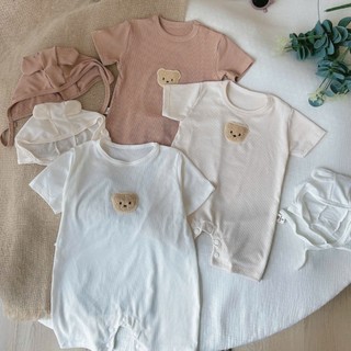 Set body gấu đùi kèm nón bé trai, bé gái 4-11kg. Bodysuit gấu cho bé mặc hàng ngày. Dino Kids