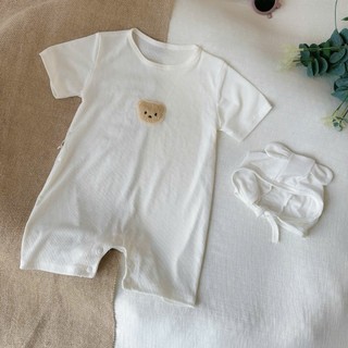 Set body gấu đùi kèm nón bé trai, bé gái 4-11kg. Bodysuit gấu cho bé mặc hàng ngày. Dino Kids