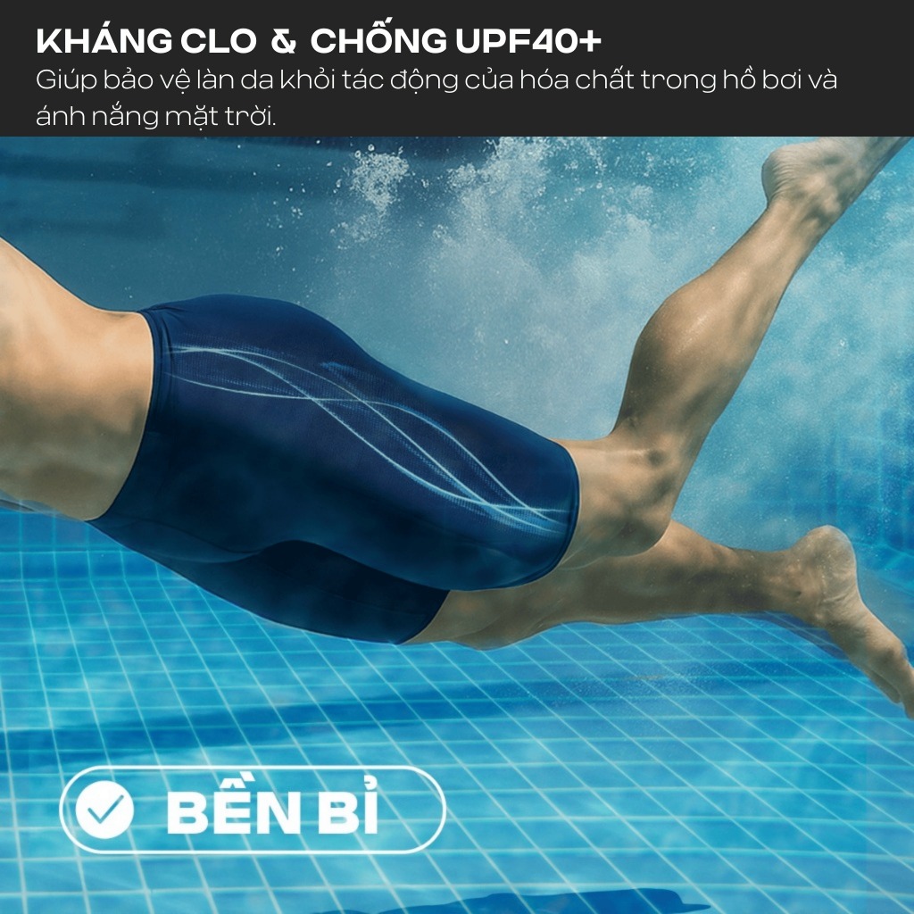 [TẶNG KHĂN]Quần bơi nam Splice Jammer 9inch bền bỉ, nhanh khô, chống bám nước, chống UV, đồ thể thao đi biển Coolmate