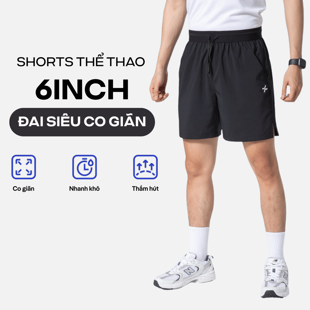 [MUA 4 GIẢM 20%]Quần shorts thể thao 6 inch đai siêu co giãn, thoáng khí, quần đùi đa năng Pickleball Coolmate