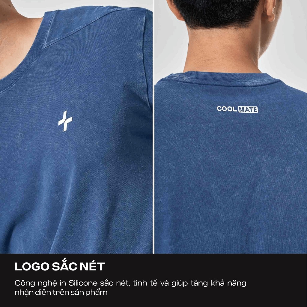[MUA 4 GIẢM 20%]Áo thun thể thao nam tập Gym Cotton Oversize Comfort Washed thấm hút, thoáng mát, co giãn Coolmate