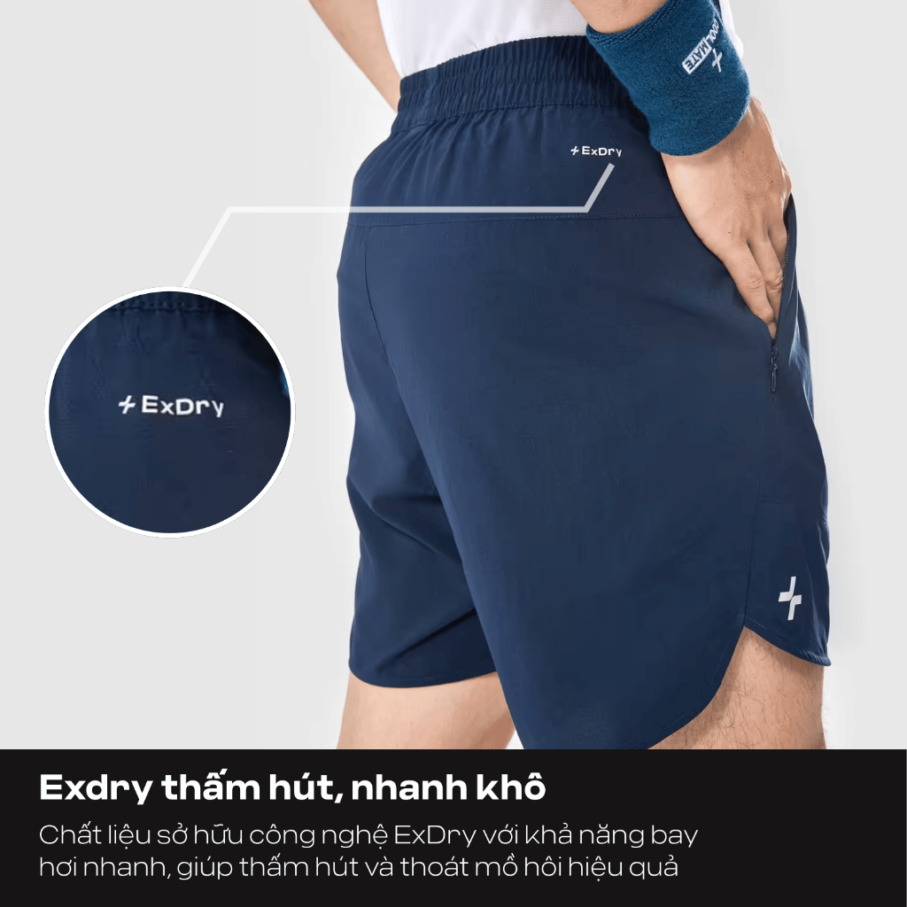 [MUA 4 GIẢM 20%]Quần short nam thể thao chạy bộ, tập Gym, Pickleball độ dài 6 inch zipped có túi kéo khoá Coolmate