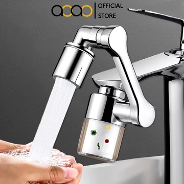 đầu lọc nước vòi lọc nước rửa mặt đầu lọc nước tại vòi vòi lọc nước tăng áp Đồng thau cao cấp xoay 1080 Độ, 2 Chế Độ