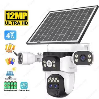 Camera Năng Lượng Mặt Trời Sim 4G VSTARCAM BG621TR, 4 Mắt 3 Khung Hình Độc Lập Zoom 10x 2k Siêu Nét