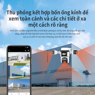 Camera Năng Lượng Mặt Trời Sim 4G VSTARCAM BG621TR, 4 Mắt 3 Khung Hình Độc Lập Zoom 10x 2k Siêu Nét