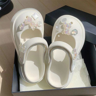 Dép sục nữ đế cao 5cm Sticker bling gấu thỏ trong XIXITIAO kiểu sandal quai hậu CS-85