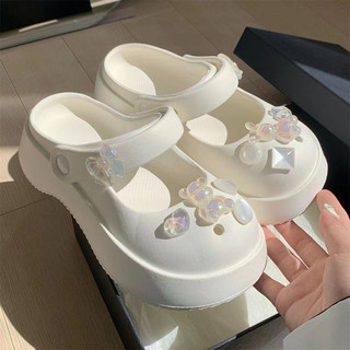 Dép sục nữ đế cao 5cm Sticker bling gấu thỏ trong XIXITIAO kiểu sandal quai hậu CS-85