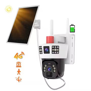 Camera 4G Năng Lượng Mặt Trời, Ip66 Chống Thấm Nước, Hoạt Động Ổn Định, Có Mic Thu Âm, Màu Ban Đêm