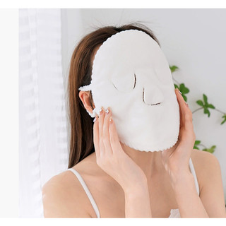 Mặt nạ xông hơi bằng cot-ton mềm mịn, chờm nóng, lạnh, ủ ấm, chăm sóc da mặt spa có thể tái sử dụng