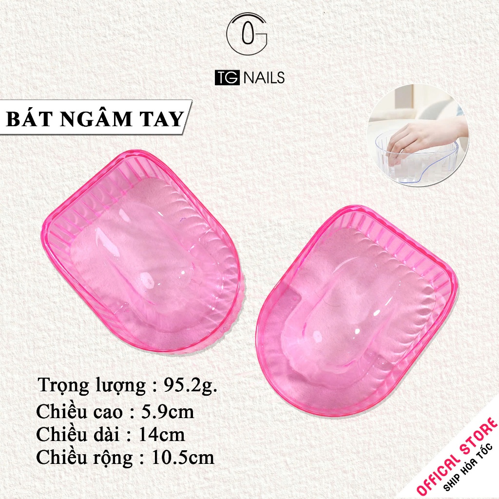 Bát ngâm tay nail bằng Mica nhỏ gọn tiện lợi