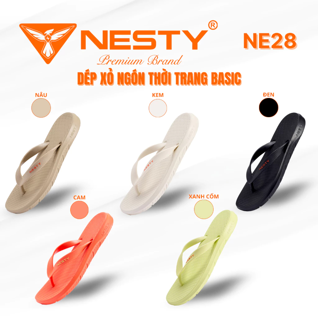 [NE28] Dép Nesty – Nhẹ Êm, Chống Trượt, EVA Bền, Style Năng Động