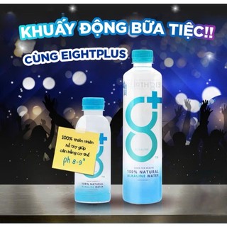 Nước uống ion kiềm Eight Plus pH 8+ đóng chai 500ml, thùng 24 chai, tăng cường hệ miễn dịch, tốt cho sức khỏe.