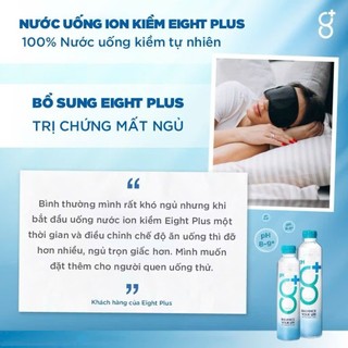 Nước uống ion kiềm Eight Plus pH 8+ đóng chai 500ml, thùng 24 chai, tăng cường hệ miễn dịch, tốt cho sức khỏe.
