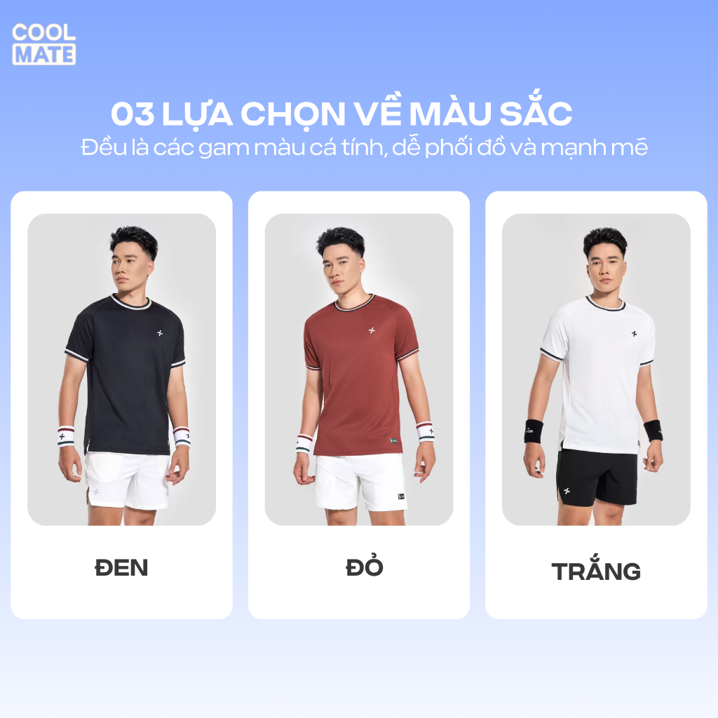 [TẶNG QUẦN SHORT]Áo thun thể thao nam Pickleball Dink Shot, Nhanh khô, Thoáng khí, Thấm hút tốt Coolmate