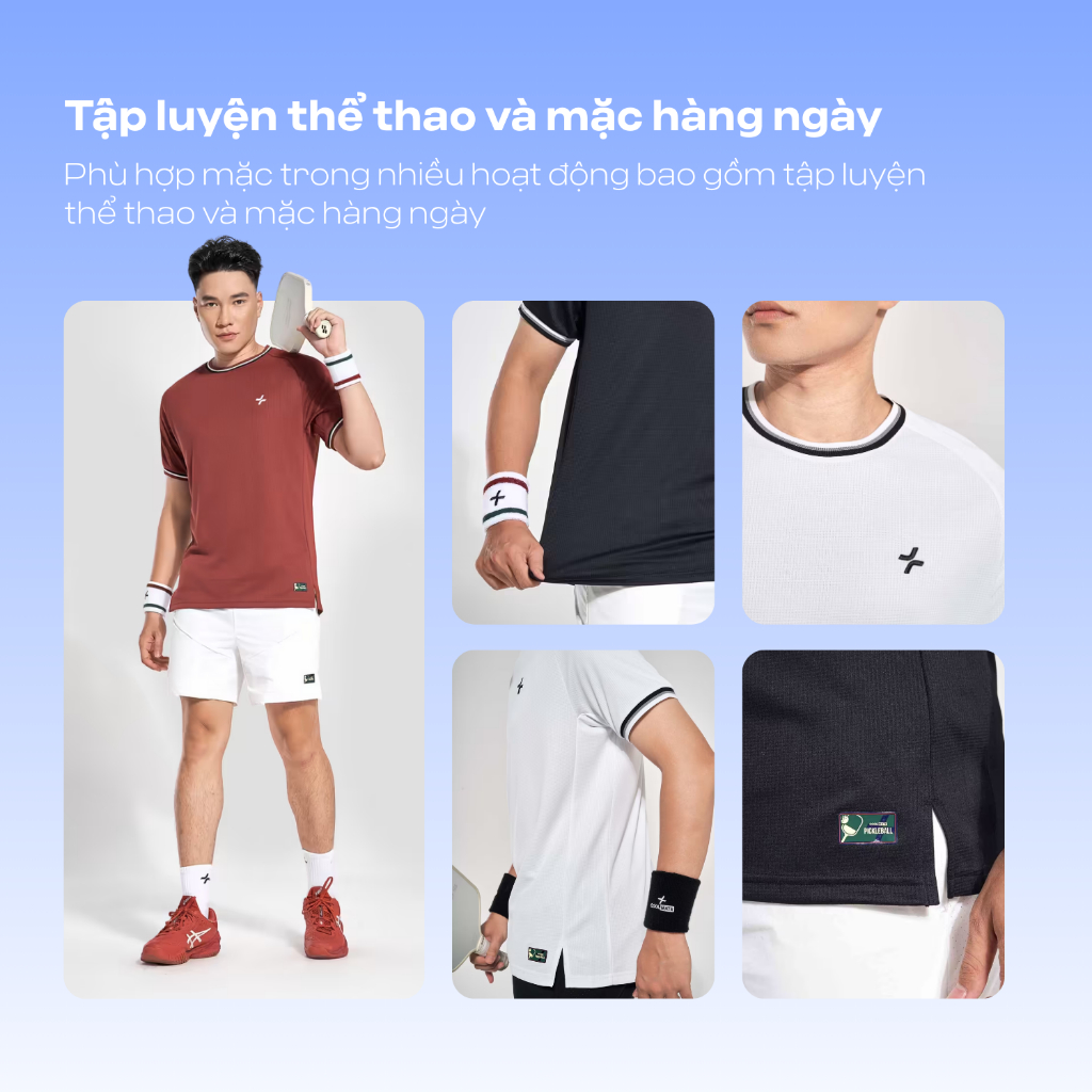 [TẶNG QUẦN SHORT]Áo thun thể thao nam Pickleball Dink Shot, Nhanh khô, Thoáng khí, Thấm hút tốt Coolmate