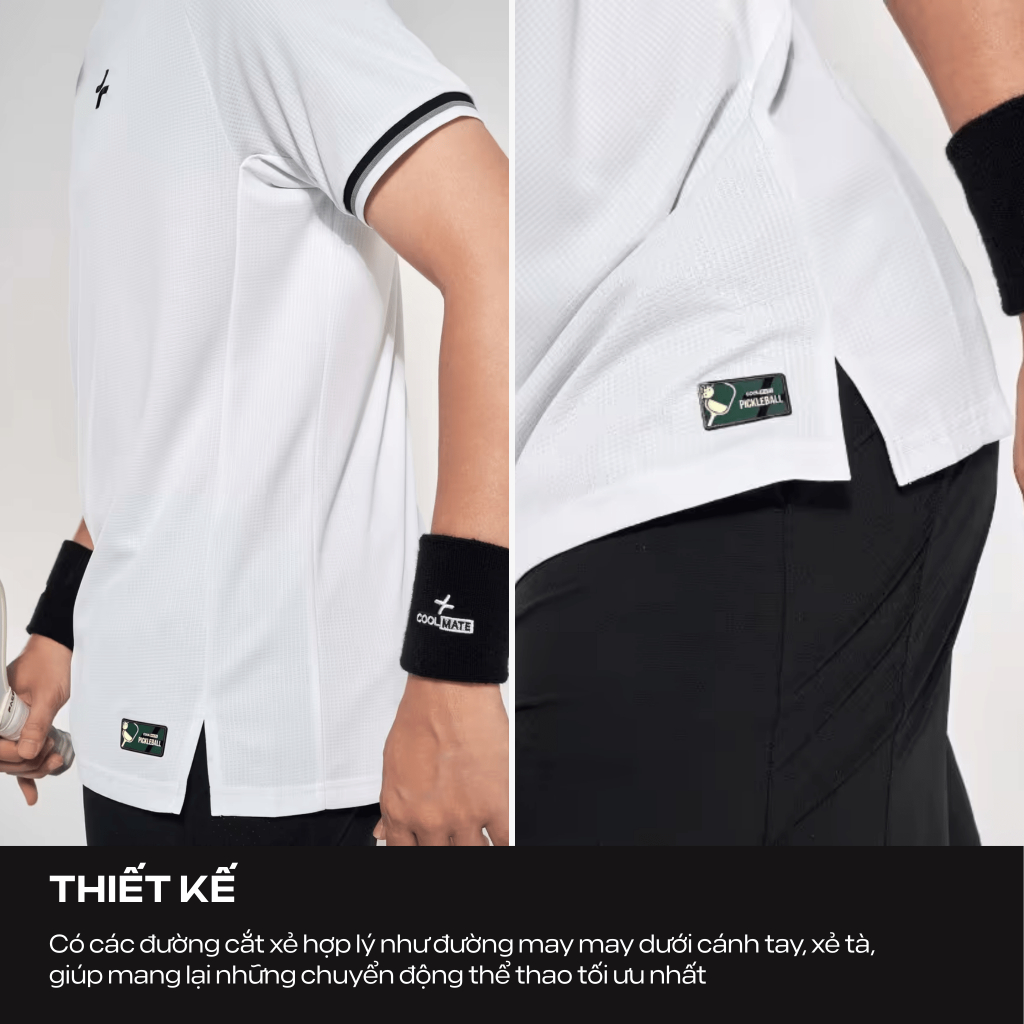 [TẶNG QUẦN SHORT]Áo thun thể thao nam Pickleball Dink Shot, Nhanh khô, Thoáng khí, Thấm hút tốt Coolmate