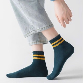 Set 10 đôi tất vớ cổ ngắn nam nữ unisex cotton cao cấp thoáng khí co giãn chống hôi chân