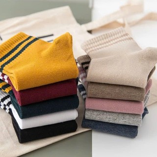 Set 10 đôi tất vớ cổ ngắn nam nữ unisex cotton cao cấp thoáng khí co giãn chống hôi chân