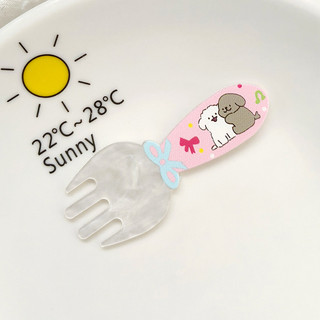 Set 7 Sticker, Charm 3D chủ đề Cún Tim Bông DIY Mita gắn Dép Sục, Cá Sấu JB-353