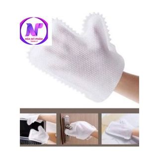 Găng tay vải lau chùi dùng 1 lần combo 10 cái