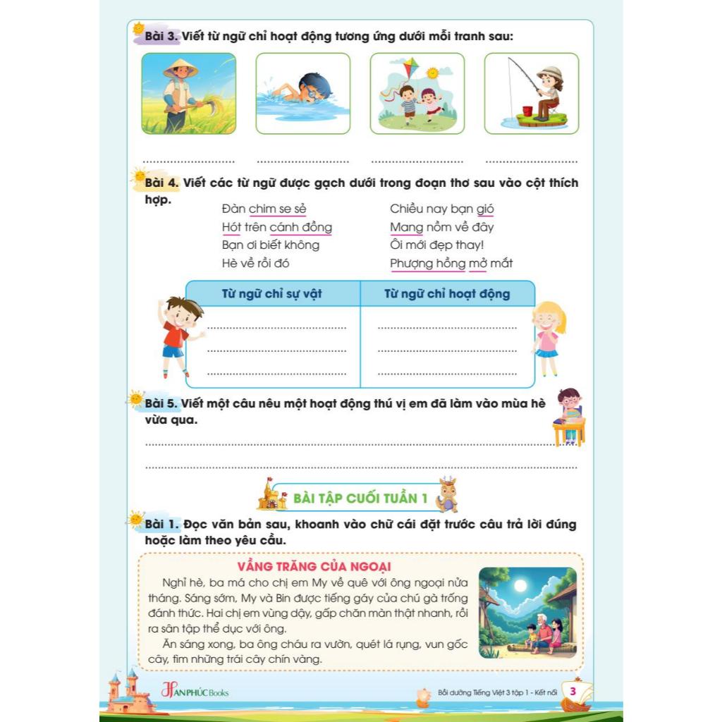 Sách - H An Phúc - Vở Bồi Dưỡng Tiếng Việt Lớp 3 Tập 1 ( Kết Nối )