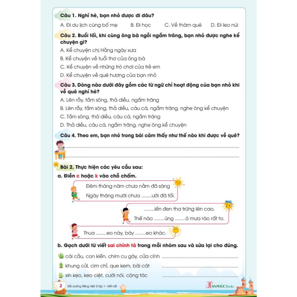 Sách - H An Phúc - Vở Bồi Dưỡng Tiếng Việt Lớp 3 Tập 1 ( Kết Nối )
