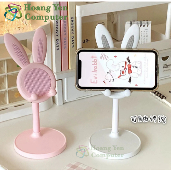 Giá Đỡ Để Bàn Hình Tai Thỏ Dễ Thương, Tùy Chỉnh Độ Cao - Hoàng Yến Computer