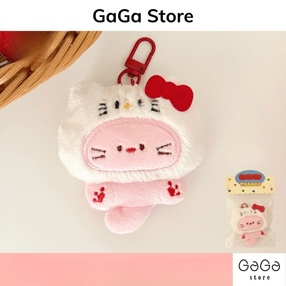 Móc khóa thú mèo , hello kitty dễ thương , phụ kiện trang trí balo , túi xách quà lưu niệm PKM106 gagastore
