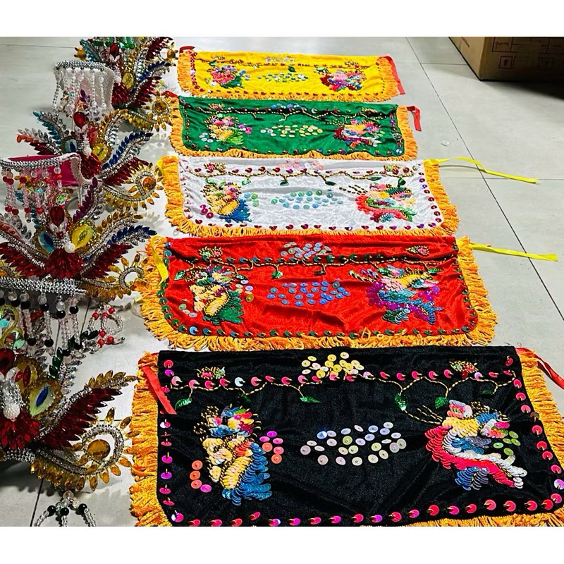 Áo Nhung Kết Cườm Thủ Công Dùng Cho Mẹ Diêu Trì, Bà Chúa Sứ, 5 Mẹ Ngũ Hành...