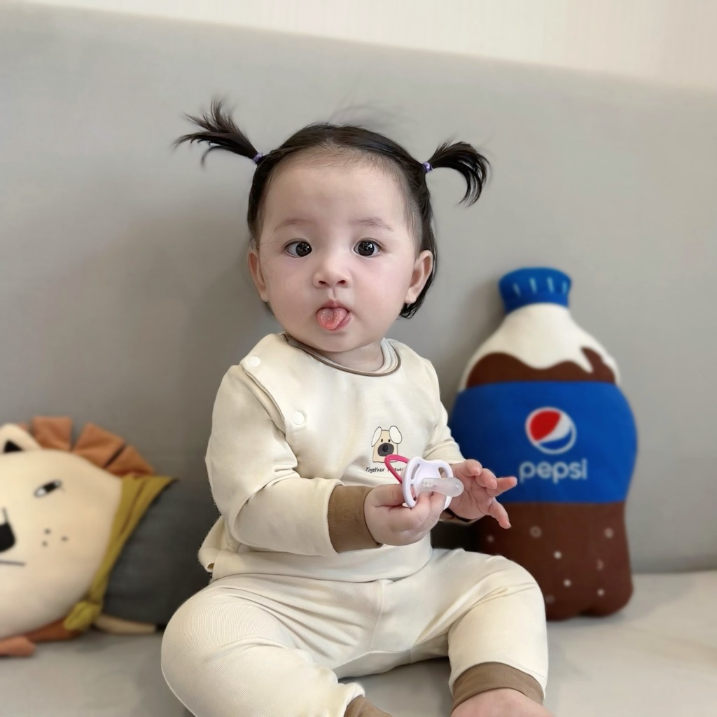 Bộ Sơ Sinh Cài Sườn Modal Cao Cấp Phối Bo Giữ Ấm Cho Bé 0-6 Tháng | QA225
