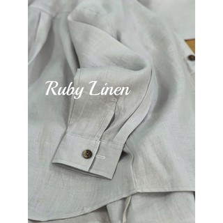 [Kids-JUNE LINEN] Áo sơ mi tay dài Linen 100% cho Bé, 15kg-40kg. #VT02