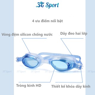 Kính bơi trẻ em chống mờ chống nước nhiều màu sắc lựa chọn tặng kèm 2 nút bịt tai KB-H2005