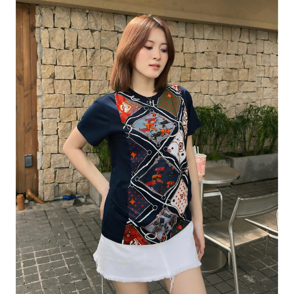 Áo Thun Mirage Họa Tiết Patchwork Local Brand Chất 100% Cotton Mềm Mịn Thoáng Mát.