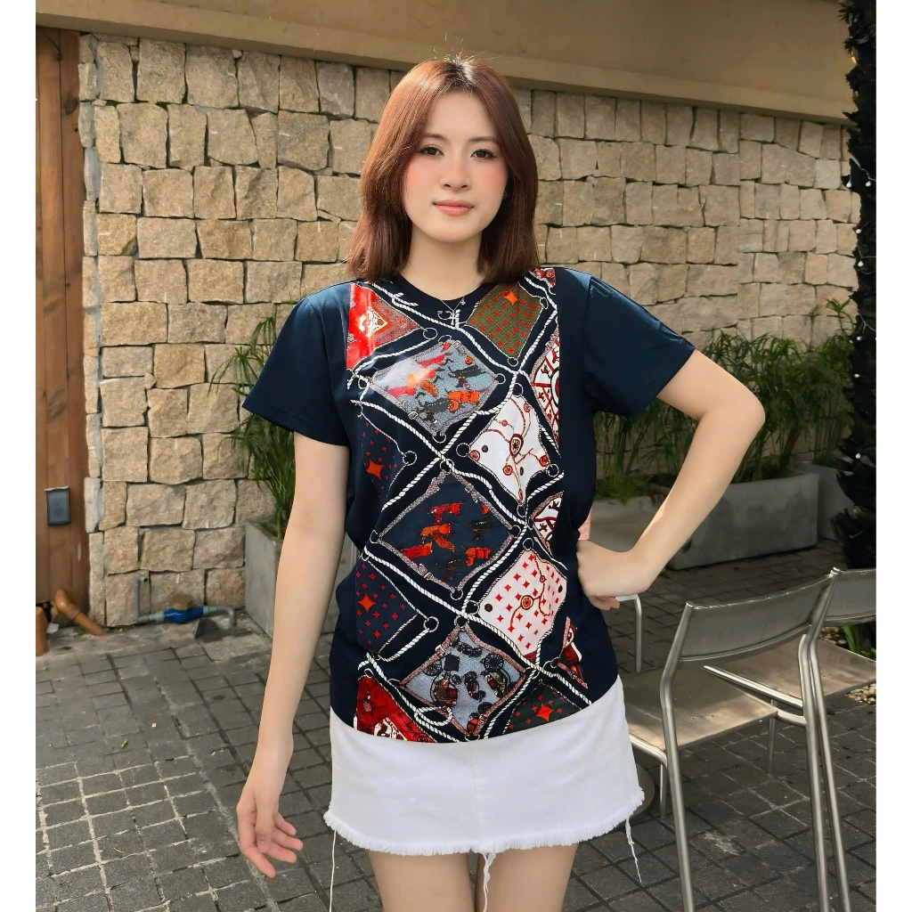 Áo Thun Mirage Họa Tiết Patchwork Local Brand Chất 100% Cotton Mềm Mịn Thoáng Mát.