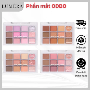 Bảng Phấn Mắt ODBO OD2019 12 Ô Real Heart Color Eye Palete Mịn Lì Lâu Trôi Dễ Tán 8g - Nội địa Thái