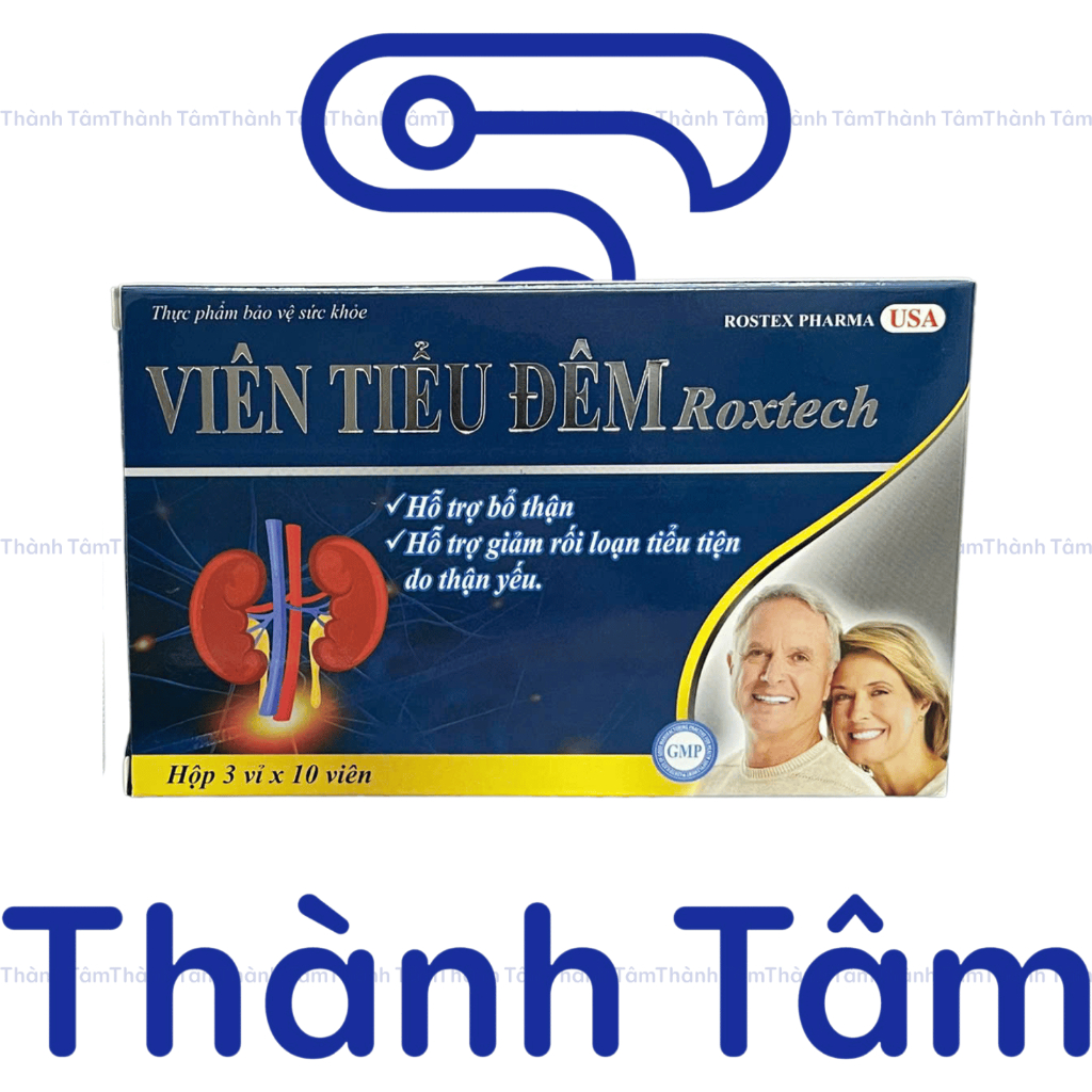 (Vỉ) Viên uống VIÊN TIỂU ĐÊM ROXTECH hỗ trợ giảm tiểu đêm, bổ thận - Hộp 30 Viên